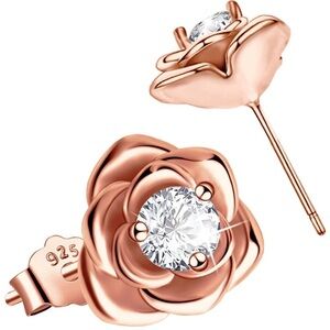 Enchanted Rose Beauty and Beast Earrings